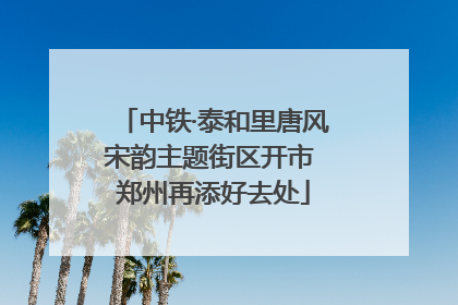 中铁·泰和里唐风宋韵主题街区开市 郑州再添好去处