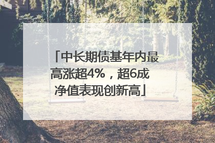 中长期债基年内最高涨超4%，超6成净值表现创新高