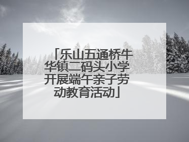 乐山五通桥牛华镇二码头小学开展端午亲子劳动教育活动