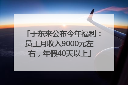 于东来公布今年福利：员工月收入9000元左右，年假40天以上