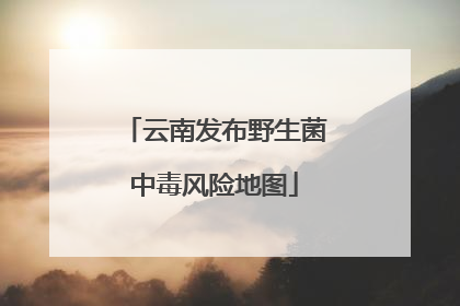 云南发布野生菌中毒风险地图