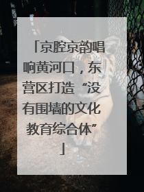 京腔京韵唱响黄河口，东营区打造“没有围墙的文化教育综合体”