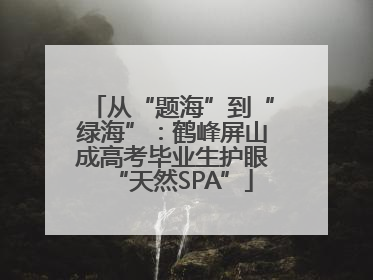 从“题海”到“绿海”：鹤峰屏山成高考毕业生护眼“天然SPA”