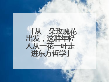 从一朵玫瑰花出发，这群年轻人从一花一叶走进东方哲学