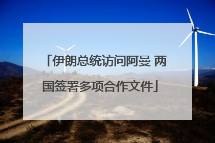 伊朗总统访问阿曼 两国签署多项合作文件