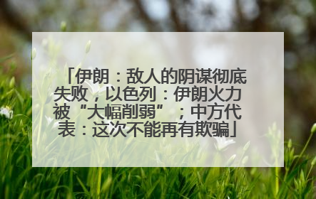伊朗：敌人的阴谋彻底失败，以色列：伊朗火力被“大幅削弱”；中方代表：这次不能再有欺骗