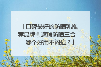 口碑最好的防晒乳推荐品牌！遮瑕防晒三合一哪个好用不闷痘？