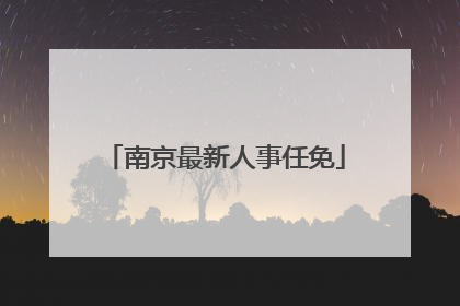 南京最新人事任免
