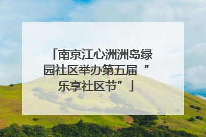 南京江心洲洲岛绿园社区举办第五届“乐享社区节”