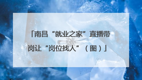 南昌“就业之家”直播带岗让“岗位找人”（图）
