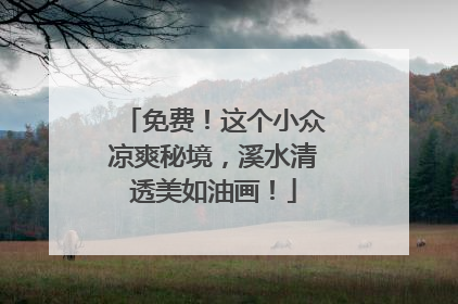 免费！这个小众凉爽秘境，溪水清透美如油画！