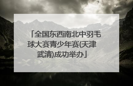 全国东西南北中羽毛球大赛青少年赛(天津武清)成功举办