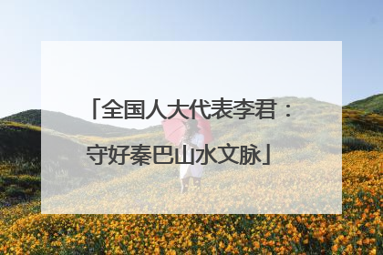全国人大代表李君：守好秦巴山水文脉