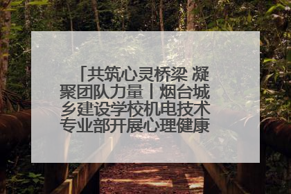 共筑心灵桥梁 凝聚团队力量丨烟台城乡建设学校机电技术专业部开展心理健康讲座及团辅活动