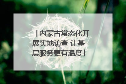 内蒙古常态化开展实地访查 让基层服务更有温度