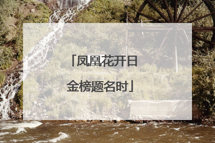 凤凰花开日 金榜题名时