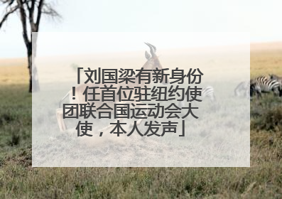 刘国梁有新身份！任首位驻纽约使团联合国运动会大使，本人发声