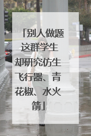 别人做题 这群学生却研究仿生飞行器、青花椒、水火箭