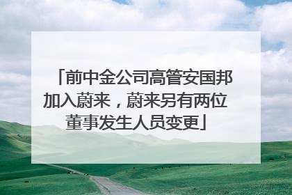 前中金公司高管安国邦加入蔚来，蔚来另有两位董事发生人员变更