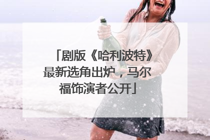 剧版《哈利波特》最新选角出炉，马尔福饰演者公开