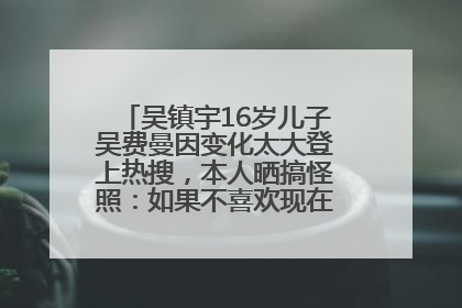 吴镇宇16岁儿子吴费曼因变化太大登上热搜，本人晒搞怪照：如果不喜欢现在的我可以离开