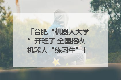 合肥“机器人大学”开班了 全国招收机器人“练习生”