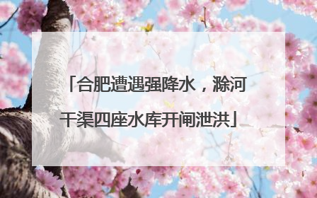 合肥遭遇强降水，滁河干渠四座水库开闸泄洪