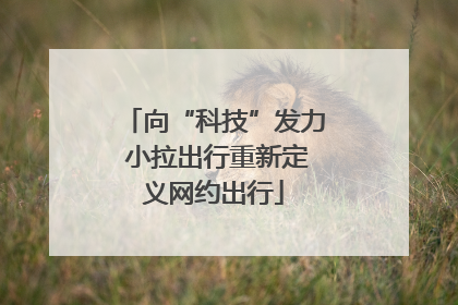 向“科技”发力 小拉出行重新定义网约出行