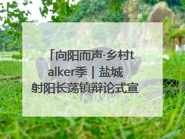 向阳而声·乡村talker季｜盐城射阳长荡镇辩论式宣讲有看头有热度