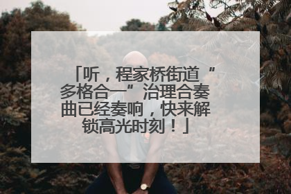 听,程家桥街道“多格合一”治理合奏曲已经奏响,快来解锁高光时刻!