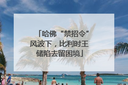 哈佛“禁招令”风波下，比利时王储陷去留困境