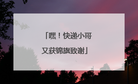 嘿！快递小哥又获锦旗致谢