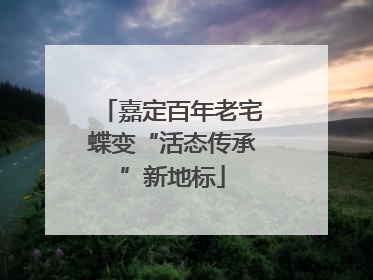 嘉定百年老宅蝶变“活态传承”新地标