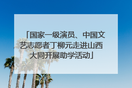 国家一级演员、中国文艺志愿者丁柳元走进山西大同开展助学活动