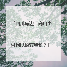 四川马边：高山小村何以蜕变焕新？