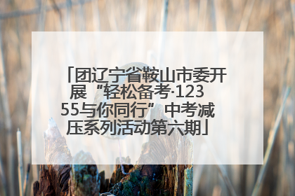 团辽宁省鞍山市委开展“轻松备考·12355与你同行”中考减压系列活动第六期