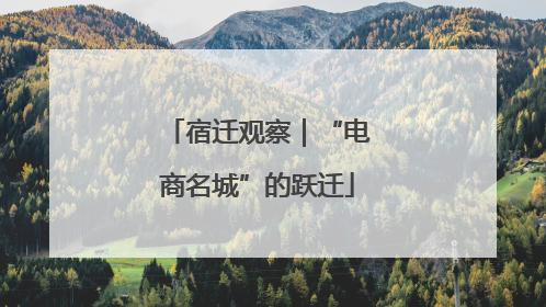 宿迁观察｜“电商名城”的跃迁