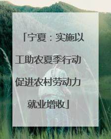 宁夏：实施以工助农夏季行动促进农村劳动力就业增收