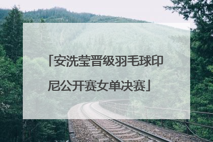 安洗莹晋级羽毛球印尼公开赛女单决赛