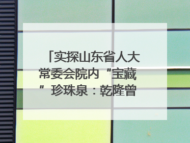 实探山东省人大常委会院内“宝藏”珍珠泉：乾隆曾为它题诗，游客无需预约免费游览