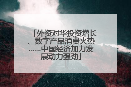 外资对华投资增长、数字产品消费火热……中国经济加力发展动力强劲
