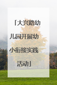 大兴路幼儿园开展幼小衔接实践活动
