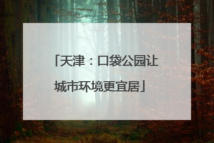 天津：口袋公园让城市环境更宜居