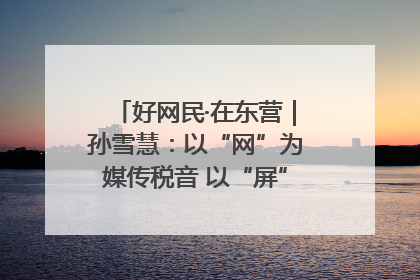 好网民·在东营｜孙雪慧：以“网”为媒传税音 以“屏”为介助发展