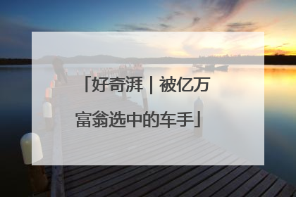 好奇湃｜被亿万富翁选中的车手