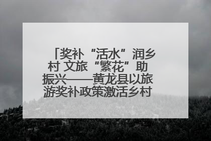 奖补“活水”润乡村 文旅“繁花”助振兴——黄龙县以旅游奖补政策激活乡村振兴新动能