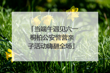 当端午遇见六一 桐柏公安警营亲子活动嗨翻全场