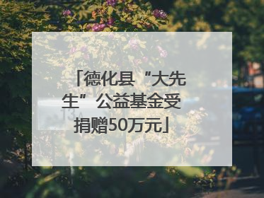 德化县“大先生”公益基金受捐赠50万元