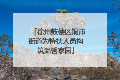 徐州鼓楼区铜沛街道为特扶人员构筑温馨家园