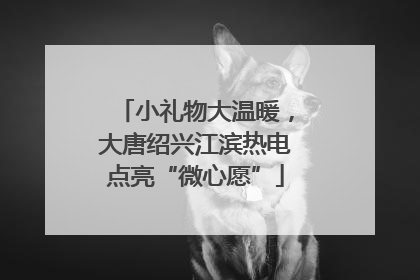 小礼物大温暖，大唐绍兴江滨热电点亮“微心愿”